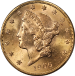 1906-S Liberty Gold $20 PCGS MS64 Superb Eye Appeal Strong Strike