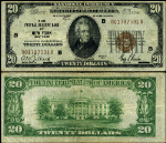 FR. 1870 B $20 1929 Federal Reserve Bank Note New York B-A Block VF