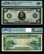 FR. 988 $20 1914 Federal Reserve Note Chicago PMG VF30 EPQ