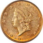 1849-P Ty 1 Liberty Gold $1 No L OGH PCGS MS61 Nice Eye Appeal Strong Strike