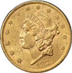 1873-P Liberty Gold $20 Open 3 PCGS MS61 Nice Eye Appeal Strong Strike