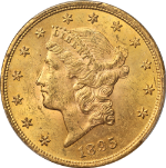 1895-P Liberty Gold $20 PCGS MS63 Nice Eye Appeal Strong Strike