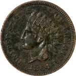 1864-L Indian Cent - Dark