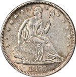 1870-P Seated Half Dollar PCGS AU Details Great Eye Appeal Strong Strike
