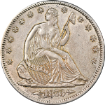 1873-CC Seated Half Dollar &#39;Arrows&#39; Choice AU/BU Details Key Date Strong Strike