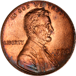 1984-P Lincoln Cent - Doubled Ear