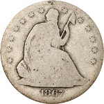 1867-S Seated Half Dollar