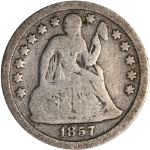 1857-P Seated Liberty Dime