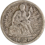 1875-S Seated Liberty Dime