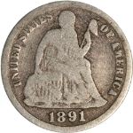 1891-S Seated Liberty Dime