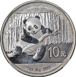 2014 China 10 Yuan 1 Ounce Silver Panda NGC MS70 Early Releases - STOCK