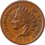 1886 Type 1 Indian Cent - Cleaned