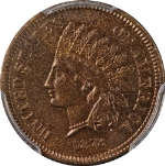 1872 Indian Cent Proof PCGS PR64 RB Great Eye Appeal Strong Strike
