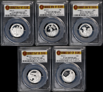2016-S Silver Proof National Parks 25c 5 Coin Set PCGS PR70 DCAM 1st Day Issue