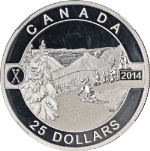 2014 Canada Silver $25 Skiing Canada&#39;s Slopes NGC PF70 Ultra Cameo Early Release