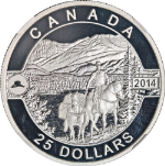 2014 Canada Silver $25 Cowboy in the Canadian Rockies NGC PF70 Ultra Cameo Early
