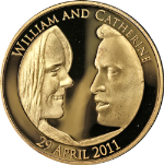 2011 Great Britain 5 Pound Royal Wedding Prince William &amp; Catherine - .925 OGP
