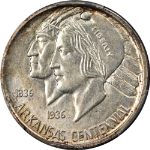 1935-P Arkansas Commem Half Dollar PCGS MS64 Nice Eye Appeal Strong Strike