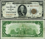 FR. 1890 D $100 1929 Federal Reserve Bank Note Cleveland D-A Block VF+