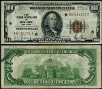 FR. 1890 B $100 1929 Federal Reserve Bank Note New York B-A Block VF+
