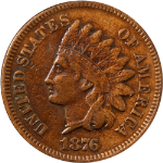 1876 Indian Cent - Cleaned
