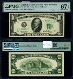 FR. 2012 E $10 1950-B Federal Reserve Richmond E-A Block PMG CU67 EPQ - TOP POP