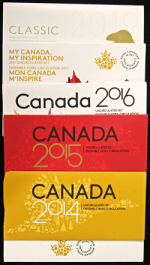 2014-17 &amp; 2019 Canada Uncirculated Mint Sets - 5 Set Bulk Lot