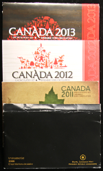 2009 &amp; 2011-13 Canada Uncirculated Mint Sets - 4 Set Bulk Lot