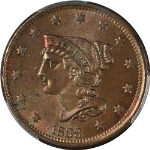 1839 Large Cent Head of &#39;40 PCGS MS63 BN N.8 R.1 Great Eye Appeal Strong Strike