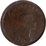 1797 Half Cent Lettered Edge ANACS G4 Details Key Date C-3b R.4 Nice Eye Appeal