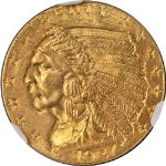1927 Indian Gold $2.50 NGC MS64 Superb Eye Appeal Strong Strike
