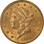 1890-S Liberty Gold $20 NGC MS61 Nice Eye Appeal Strong Strike