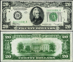 FR. 2056 D $20 1934-B Federal Reserve Note Cleveland D-A Block CU