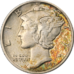 1929-P Mercury Dime - Obverse Cleaned
