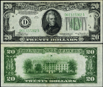FR. 2054 D $20 1934 Federal Reserve Note Mule Cleveland D-A Block DGS Choice AU+