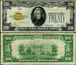 FR. 2402 $20 1928 Gold Certificate A-A Block VF - Right Margin Issue