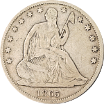 1865-S Seated Half Dollar - Choice