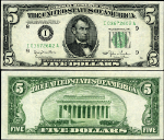 FR. 1961 I $5 1950 Federal Reserve Note Minneapolis I-A Block Wide I XF