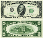 FR. 2010 D $10 1950 Federal Reserve Note Cleveland D-A Block Narrow XF+