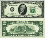 FR. 2019 G $10 1969-A Federal Reserve Note Chicago G-B Block Choice CU+