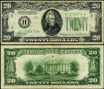 FR. 2054 H* $20 1934 Federal Reserve Note Mule St. Louis H-* Block DGS Fine+ Star