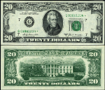 FR. 2068 G* $20 1969-A Federal Reserve Note Chicago G-* Block Choice AU+ Star