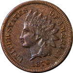 1870 Indian Cent Nice VF Details Decent Eye Appeal Nice Strike