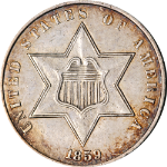 1859 Three (3) Cent Silver