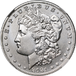 2021-S Morgan Silver Dollar &#39;S&#39; Privy Mark NGC MS70 100th Anniversary STOCK