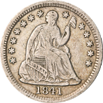 1841-P Seated Liberty Half Dime - Choice