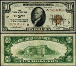 FR. 1860 D $10 1929 Federal Reserve Bank Note Cleveland VF+