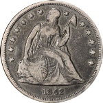1842 Seated Liberty Dollar Nice VG/F Nice Eye Appeal Nice Strike
