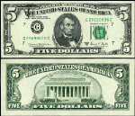 FR. 1972 G $5 1969-C Federal Reserve Note Ink Smear Superb CU