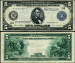 FR. 851 A $5 1914 Federal Reserve Note New York VF+